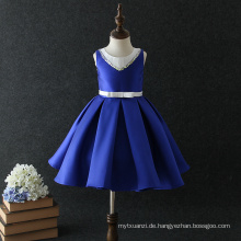 Mode-Design weiß und blau ärmellos lässig neues Modell Mädchen Sommerkleid